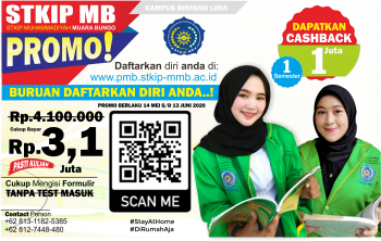 YUK KULIAH DI STKIP MB DAPATKAN CASHBACK 1 JUTA RUPIAH