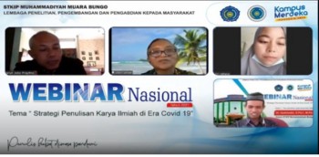 Kiat Menulis Karya Ilmiah bagi Pemula, Webinar Nasional STIKIP Muhammadiyah Bungo