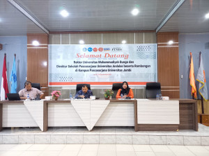 Silaturahmi  Pascasarjana UNJA, Pascasarjana UNAND, dan UMMUBA Membahas Kolaborasi Riset
