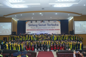 Universitas Muhammadiyah Muara Bungo Gelar Sidang Senat Terbuka dan Wisuda Sarjana ke-VI