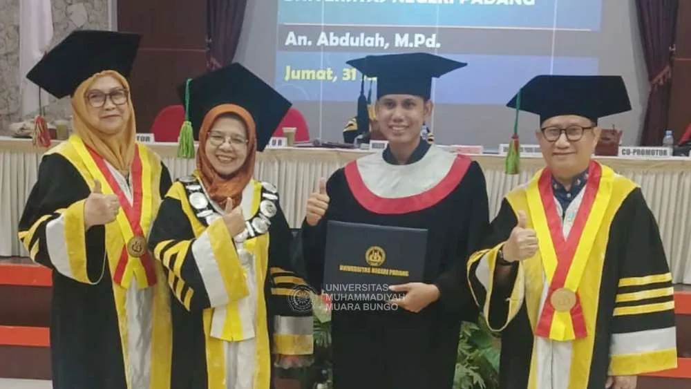 Dosen PGSD UMMUBA, Abdullah Jalani Ujian Terbuka Promosi Doktor S3 di Universitas Negeri Padang